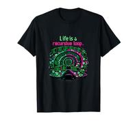 Life is a recursive Loop Programador Adulting Gráfico Camiseta