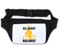 Life is All About Balance - Riñonera para bicicleta, color blanco, White, Talla única