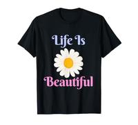 Life Is Beautiful - Arte gráfico Floral Bohemio de Moda Camiseta