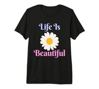 Life Is Beautiful - Arte gráfico Floral Bohemio de Moda Camiseta Premium