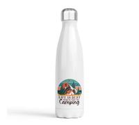 Life is Best - Botella de camping de acero inoxidable de doble pared, impresa a mano en el Reino Unido, botella de bebida caliente y fría, 500 ml, regalo para camping, al aire libre, caravana