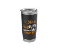 Life Is Better Around The Campfire Camping Camper Hiking Vaso térmico de acero inoxidable de doble pared