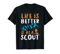 Life Is Better As A Scout Divertido Regalo de Camping Scout Camiseta