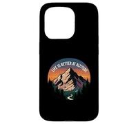 Life Is Better At Altitude Mountain Hiking Nature Carcasa para iPhone 15 Pro
