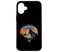 Life Is Better At Altitude Mountain Hiking Nature Carcasa para iPhone 16 Plus