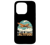 Life Is Better At Altitude Pilot Airplane Flying Design Carcasa para iPhone 15 Pro