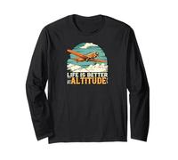 Life Is Better At Altitude Pilot Airplane Flying Design Manga Larga