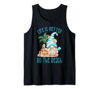 Life Is Better At The Beach For Summer Lover Funny GNOME Camiseta sin Mangas