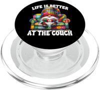 Life Is Better At The Couch Gnome Dad For Funny Retirement PopSockets PopGrip para MagSafe