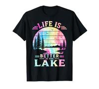 Life Is Better At The Lake Life Lovers Fishing Boating Camiseta