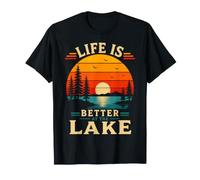 Life Is Better At The Lake Life Lovers Fishing Boating Camiseta