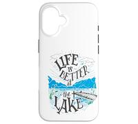 Life Is Better At The Lake Pontoon Boat Carcasa para iPhone 16
