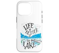 Life Is Better At The Lake Pontoon Boat Carcasa para iPhone 16 Pro