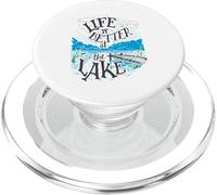 Life Is Better At The Lake Pontoon Boat PopSockets PopGrip para MagSafe