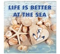 Life is better at the sea (Wall Calendar 2026 12" x 24" / 30 x 60 cm (abierto)) CALVENDO 12 Month Wall Calendar