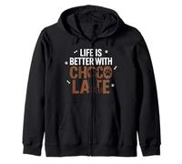 Life is Better Chocolate Labrador Dueño Perro Raza Laboratorio Amante Sudadera con Capucha