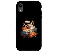 Life is Better Cozy Comfort Hygge Home Carcasa para iPhone XR