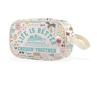 Life is Better Crusin Together - Bolsa de maquillaje transparente para crucero, vacaciones, regalo de cabina de crucero, Better Cruise Cbag Eu, Multifuncional: