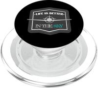 Life Is Better In The Sky Flying Airplane Pilot Gift PopSockets PopGrip para MagSafe