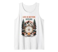 Life is Better Offline - Camping & Hiking Outdoors Nature Camiseta sin Mangas