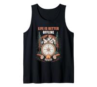 Life is Better Offline - Camping & Hiking Outdoors Nature Camiseta sin Mangas