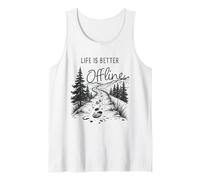 Life is Better Offline - Camping & Hiking Outdoors Nature Camiseta sin Mangas