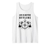 Life is Better Offline - Camping & Hiking Outdoors Nature Camiseta sin Mangas