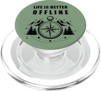Life is Better Offline - Camping & Hiking Outdoors Nature PopSockets PopGrip para MagSafe