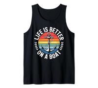 Life Is Better On A Boat Camisa Hombres Mujeres Navegación Navegación Camiseta sin Mangas