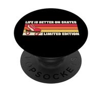 Life is Better On Skates - Rodillo Retro de edición Limitada PopSockets PopGrip Adhesivo