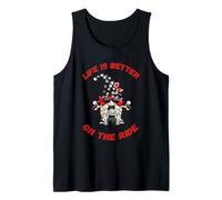 Life Is Better On The Ride Cute Oldschool Biker Kids GNOME Camiseta sin Mangas