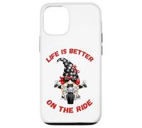 Life Is Better On The Ride Cute Oldschool Biker Kids GNOME Carcasa para iPhone 12/12 Pro