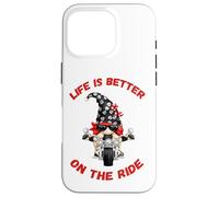 Life Is Better On The Ride Cute Oldschool Biker Kids GNOME Carcasa para iPhone 16 Pro