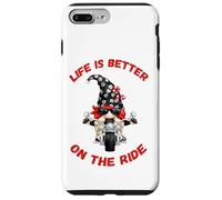 Life Is Better On The Ride Cute Oldschool Biker Kids GNOME Carcasa para iPhone 7 Plus/8 Plus