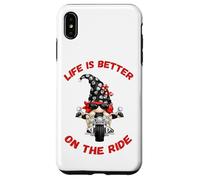Life Is Better On The Ride Cute Oldschool Biker Kids GNOME Carcasa para iPhone XS MAX
