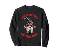 Life Is Better On The Ride Cute Oldschool Biker Kids GNOME Sudadera