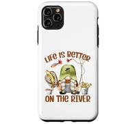 Life Is Better On The River Fisherman GNOME Loves Fishing Carcasa para iPhone 11 Pro MAX
