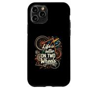 Life Is Better On Two Wheels Bicycle Cycling Bike Rider Carcasa para iPhone 11 Pro