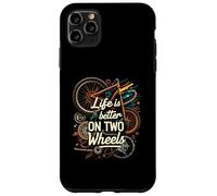 Life Is Better On Two Wheels Bicycle Cycling Bike Rider Carcasa para iPhone 11 Pro MAX
