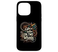 Life Is Better On Two Wheels Bicycle Cycling Bike Rider Carcasa para iPhone 14 Pro MAX