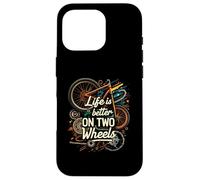 Life Is Better On Two Wheels Bicycle Cycling Bike Rider Carcasa para iPhone 16 Pro