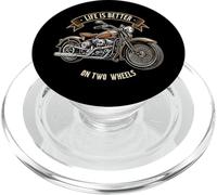 Life Is Better On Two Wheels Classic Motorcycle Biker PopSockets PopGrip para MagSafe