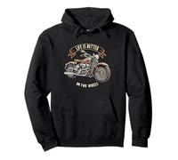 Life Is Better On Two Wheels Classic Motorcycle Biker Sudadera con Capucha