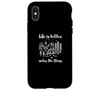 Life is Better Under The Stars - Camping and Outdoor Nature Carcasa para iPhone X/XS