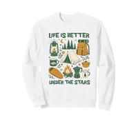Life Is Better Under The Stars Vintage Camping Outdoor Art Sudadera