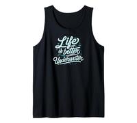 Life Is Better Underwater Scuba Diving Ocean Sea Camiseta sin Mangas