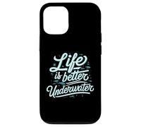 Life Is Better Underwater Scuba Diving Ocean Sea Carcasa para iPhone 12/12 Pro
