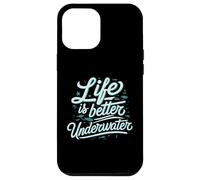 Life Is Better Underwater Scuba Diving Ocean Sea Carcasa para iPhone 12 Pro MAX