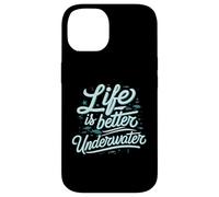 Life Is Better Underwater Scuba Diving Ocean Sea Carcasa para iPhone 14