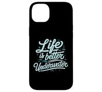 Life Is Better Underwater Scuba Diving Ocean Sea Carcasa para iPhone 14 Plus
